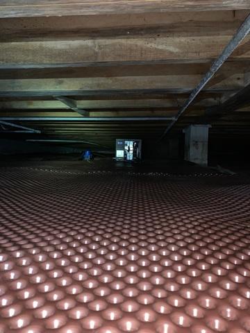 Drainage Matting Channels the Water to SuperSump for Removal