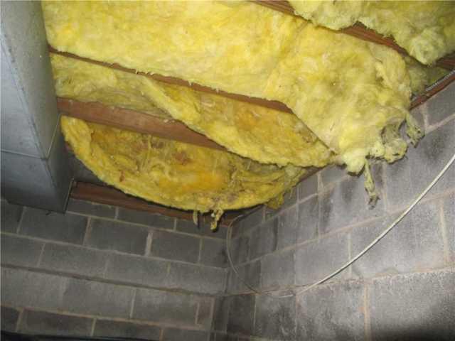 Damp, Falling Fiberglass Batts Insulation