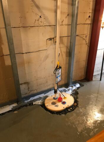 The TripleSafe Sump System has been installed and the concrete is ready to be installed.