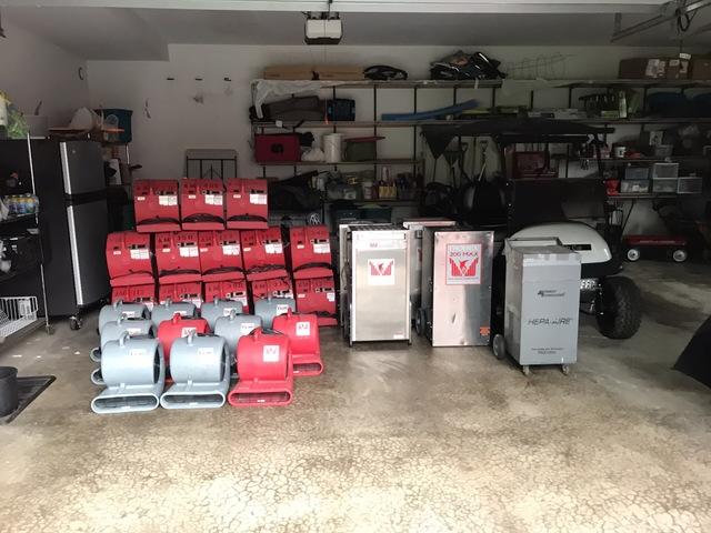 Check out all the  equipment we brought to dry a home in Mundelein, IL