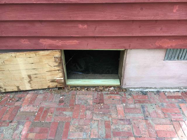 Before Crawl Space Door