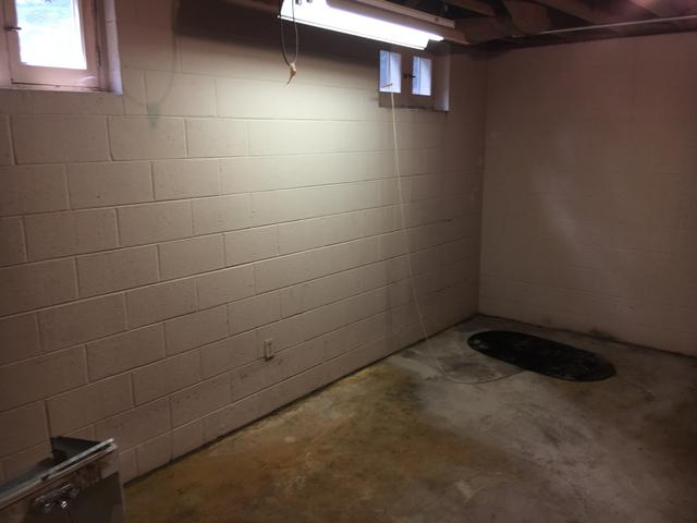 Before Basement Waterproofing - Water Stains