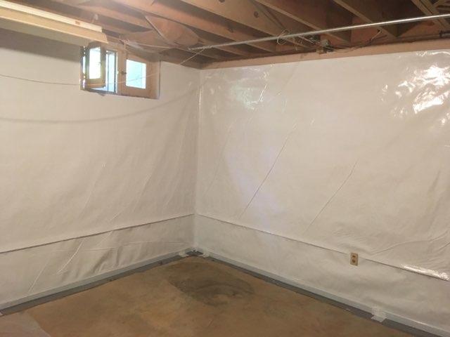 During Basement Waterproofing - CleanSpace & WaterGuard