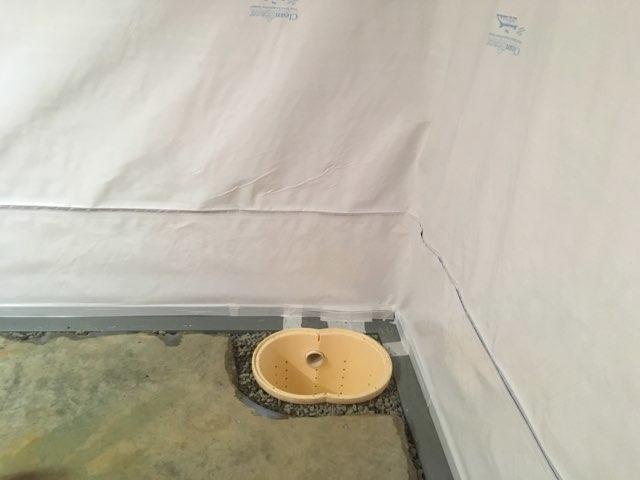 During Basement Waterproofing - TripleSafe, WaterGuard, & CleanSpace