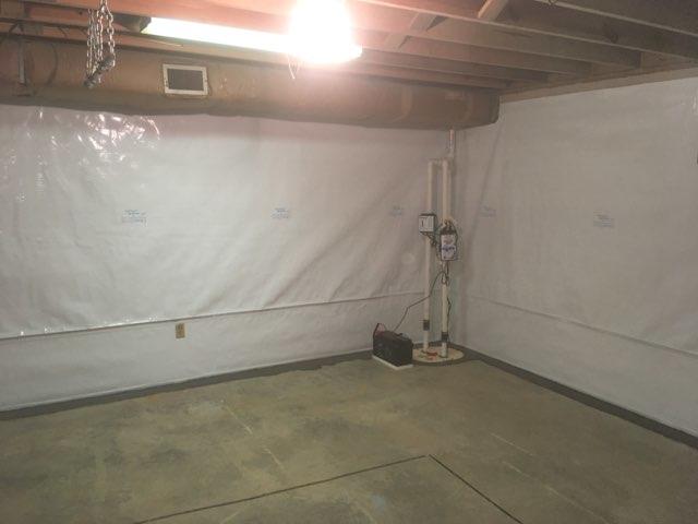 After Basement Waterproofing - TripleSafe, WaterGuard, & CleanSpace
