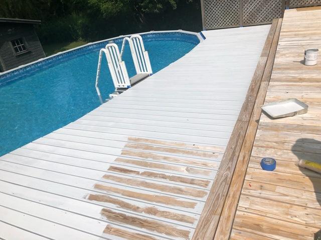 Spot Fixing during Deck Staining