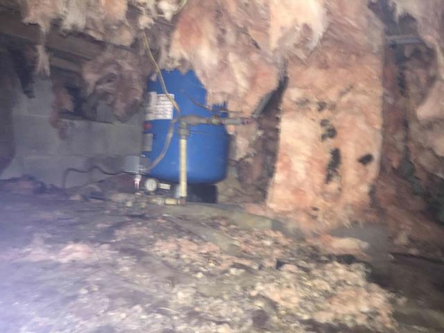 Before - Well Pump In Crawl Space