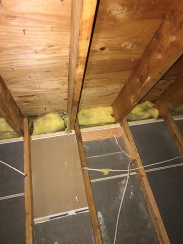 Compromised Fiberglass Batts Insulation