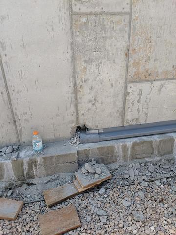 Pre construction WaterGuard drain and Discharge Line
