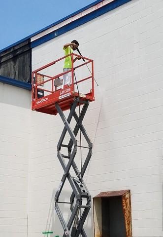 Prepping with Power Washing