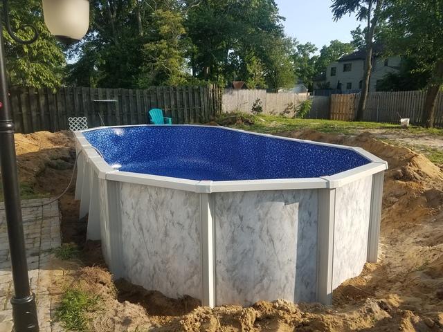 Y E S Contractors Pool Services Photo Album Above Ground Pool Installation In Oakhurst Nj