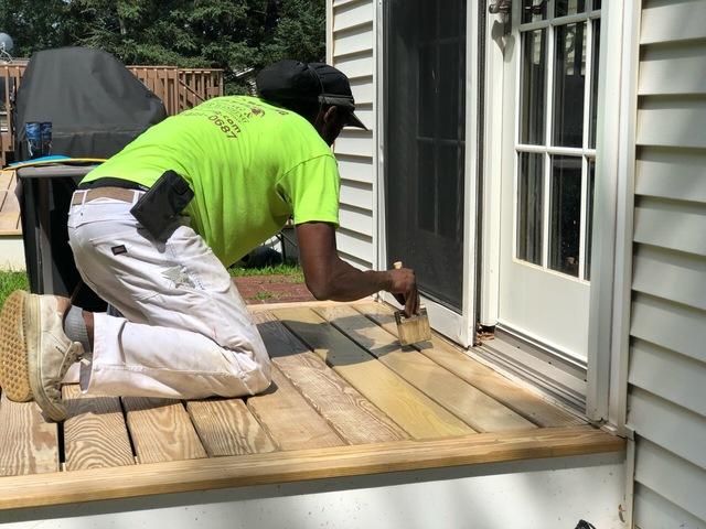 Deck Stain Process