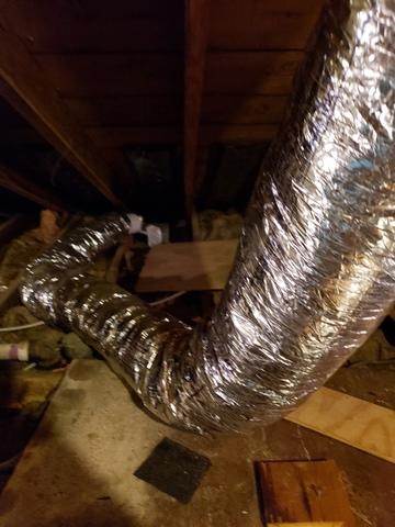 attic insulation in progress