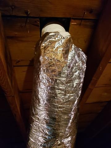 attic insulation in progress