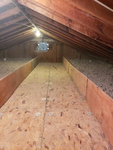 attic insulation in progress