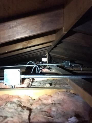 attic insulation in progress