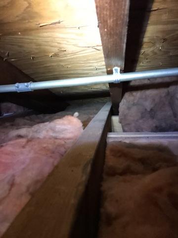 attic insulation in progress