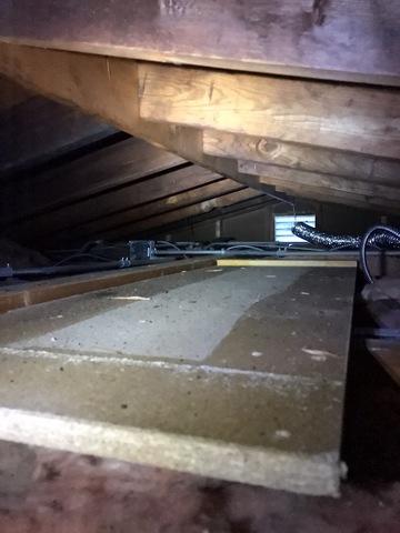 attic insulation in progress