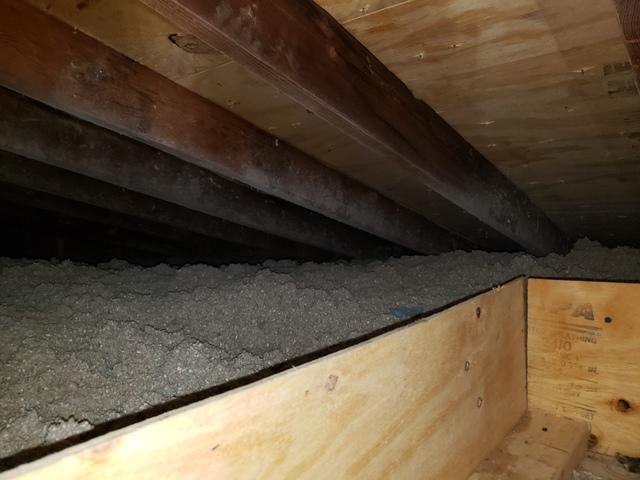 attic insulation in progress