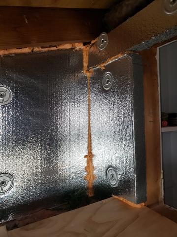 attic insulation in progress