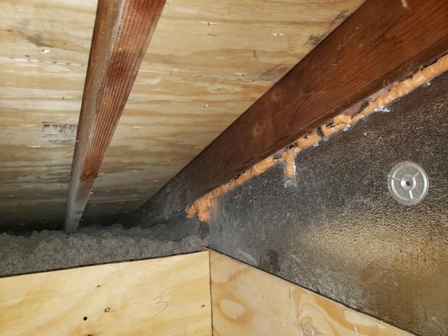 attic insulation in progress