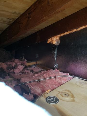 attic insulation in progress