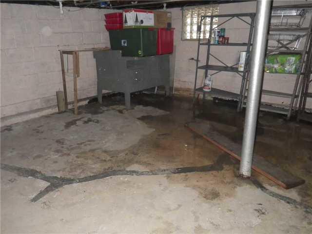 Water Puddles in Oaklyn Basement