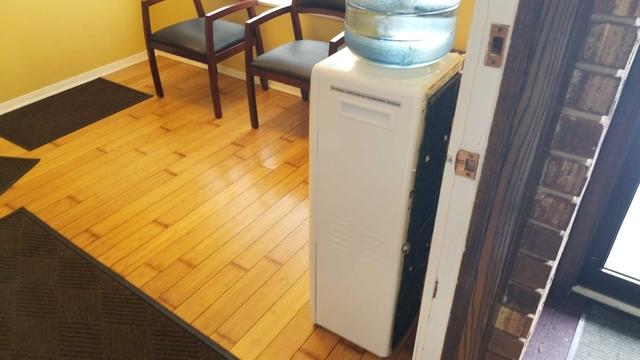 Flooded office space