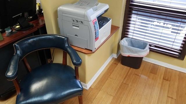 Flooded office space