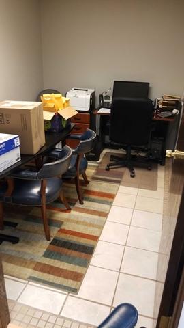 Flooded office space