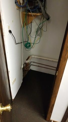 Flooded office space