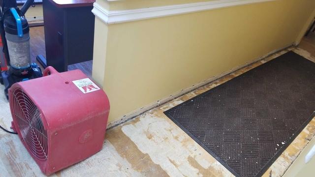 Flooded office space