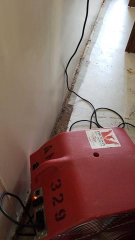 Water damage in an office