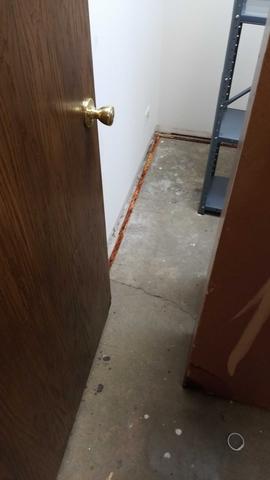 Water damage in an office