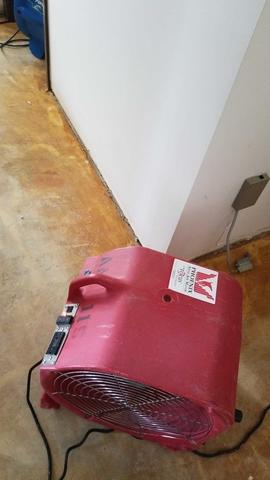 Flooded office space