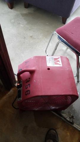 Water damage in an office
