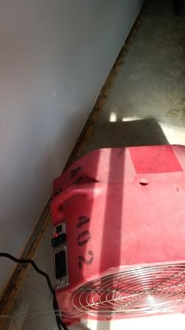 Water damage in an office