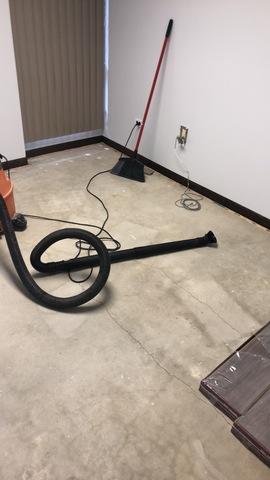 Water damage in an office