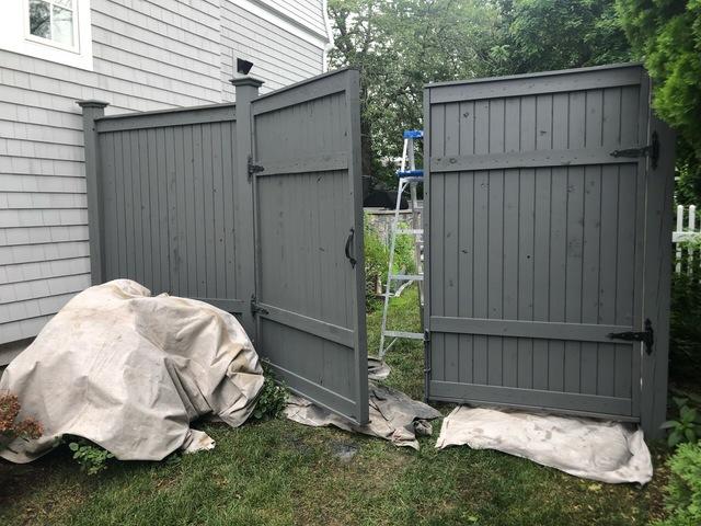 Drastic color change for this fence in Old Greenwich.