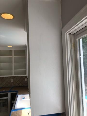 Upper and Lower cabinets are now the exact same shade after extra coat of paint.