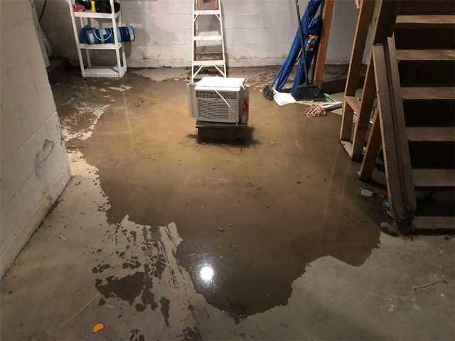 Baker S Waterproofing Basement Waterproofing Photo Album Partial Basement Waterproofing System In Pittsburgh Pa