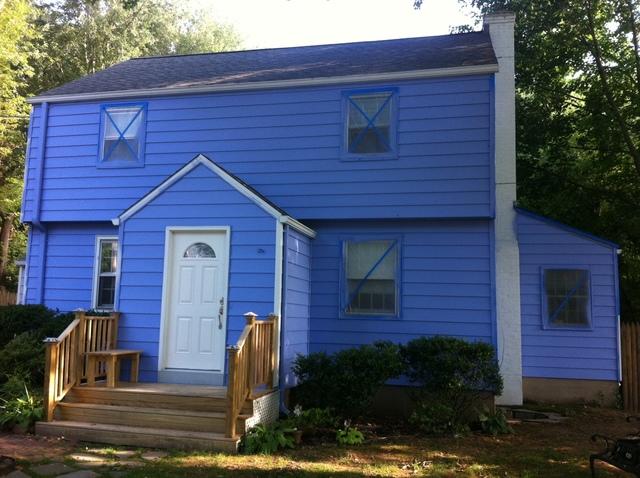 Hamden House During Painting