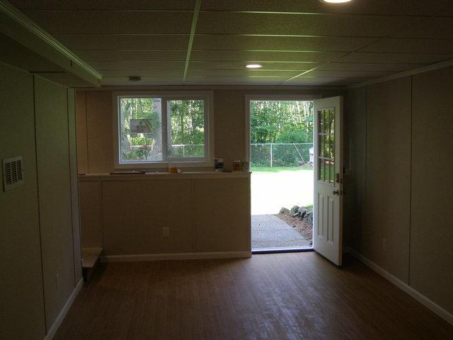 Here is a view of basement that Clean Space finished with door open