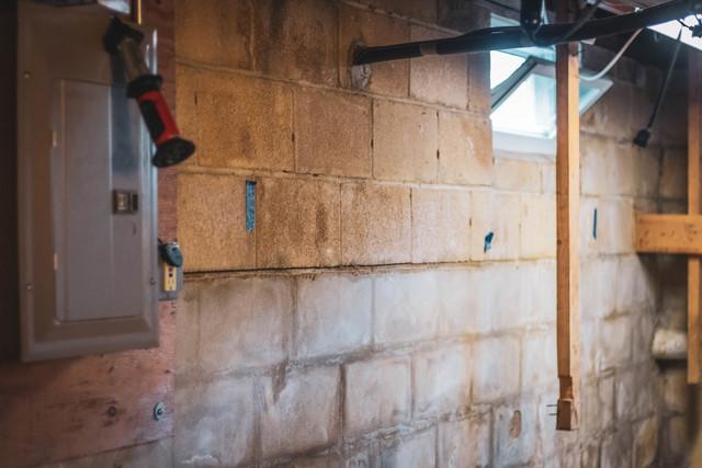 Bowing Wall in the Basement-Brick, NJ