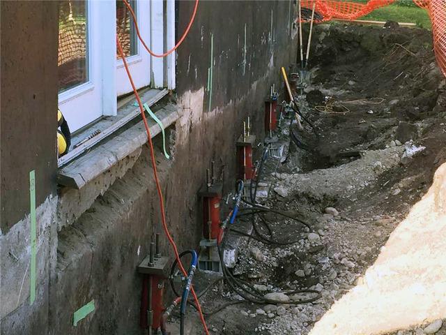 Push piers are bracketed all along the foundation to ensure the home stays level and secure for years to come