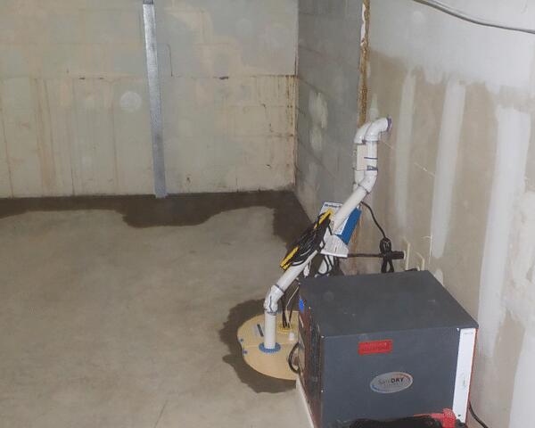 TripleSafe Sump Pump and SaniDry Sedona Dehumidifier