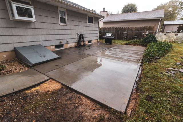 Finished Concrete Patio Left Side