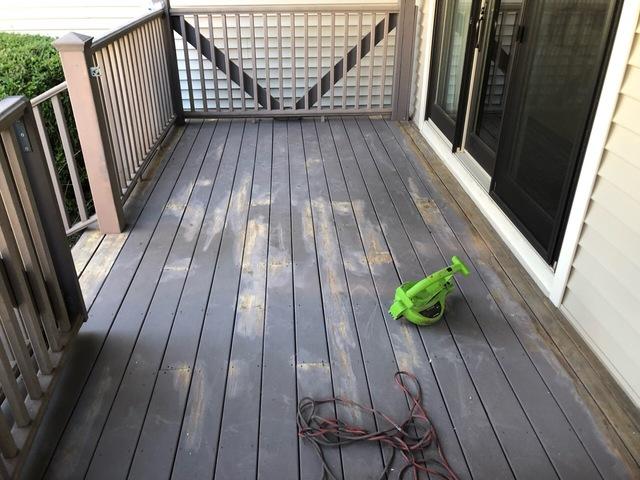 Deck Sanding Progress