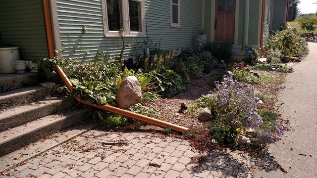 copper downspout