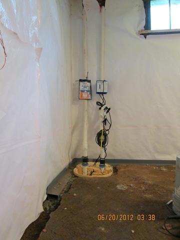 Triple Safe Pump Installed in Basement